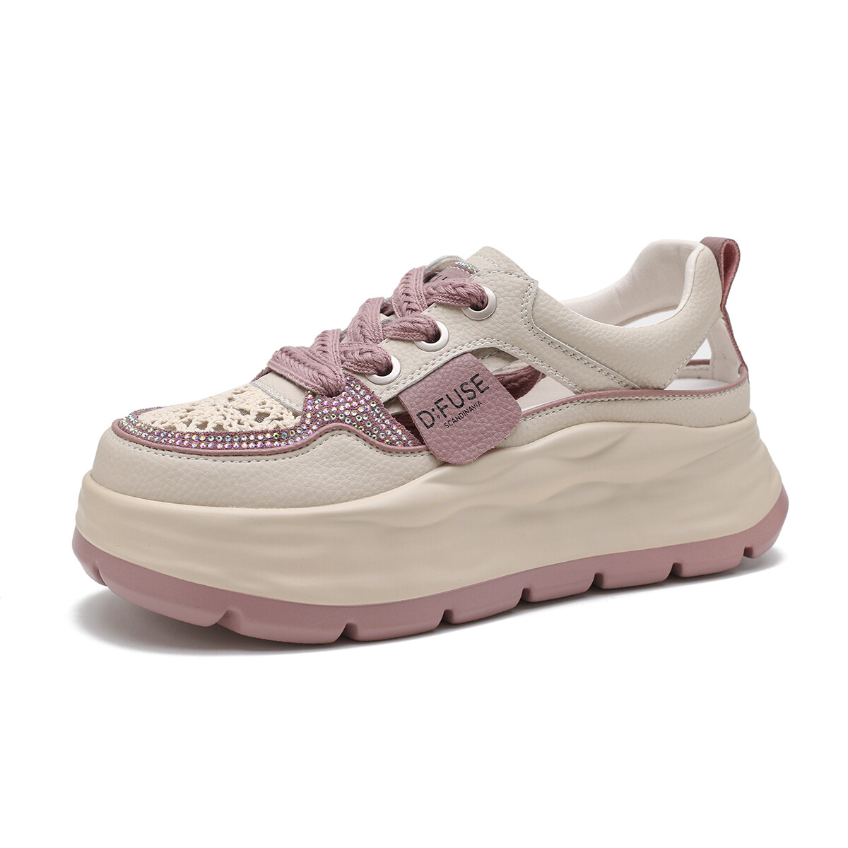 Кроссовки D:FUSE SCANDINAVIA Lifestyle Shoes Women's Low-top Purple/beige, фиолетовый/бежевый
