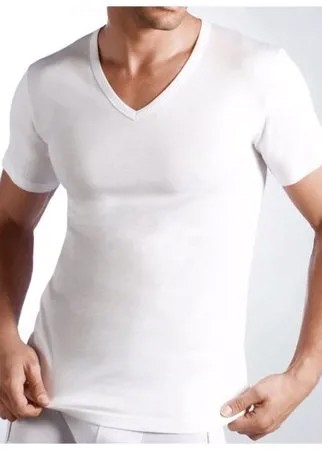 Мужская футболка с V-образным вырезом горловины, черный, размер 44