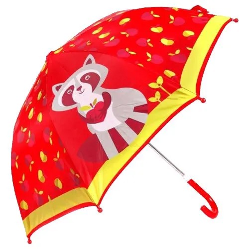 Зонт-трость Mary Poppins, красный, золотой