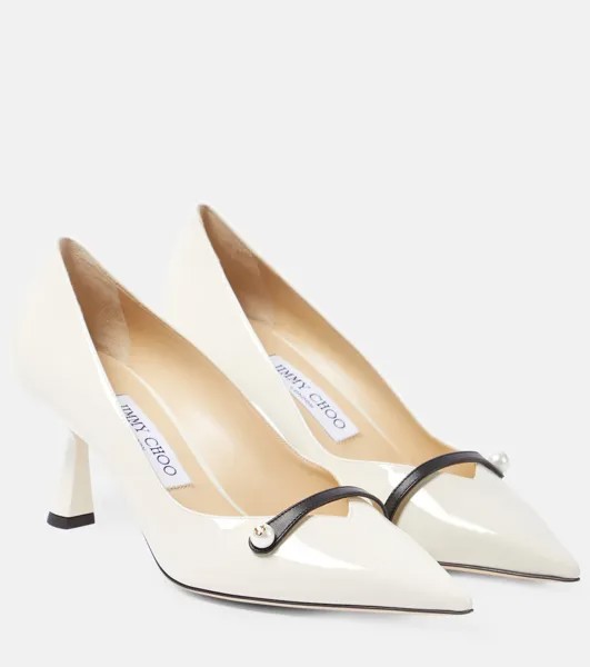 Туфли-лодочки Rosalia 65 из лакированной кожи Jimmy Choo, белый