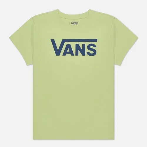 Футболка VANS, хлопок, однотонная, размер S, зеленый