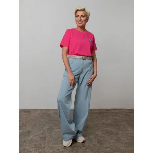 Футболка hassfashion, размер S, розовый