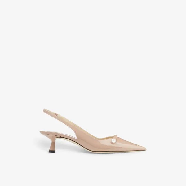 Лакированные туфли Amita 45 на пятке с пяткой Jimmy Choo, розовый