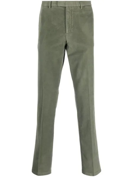 Boglioli straight-leg chino trousers, зеленый