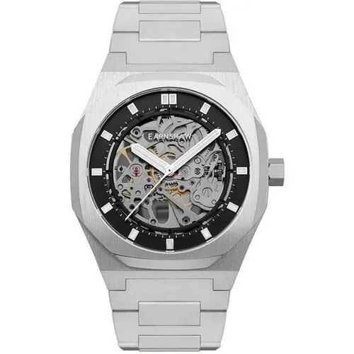 Наручные часы EARNSHAW Мужские часы Earnshaw Drake ES-8142-22, серебряный, черный