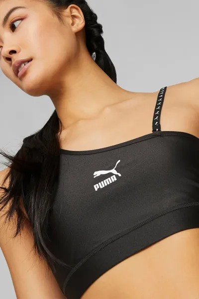 Укороченный топ с логотипом Dare To Puma, черный