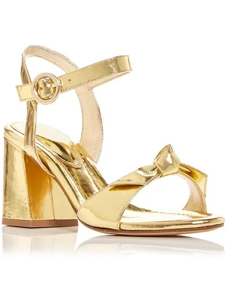 Женские кожаные нарядные сандалии с открытой пяткой Alexandre Birman, золотой