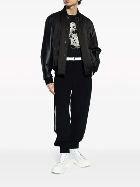 Alexander McQueen спортивные брюки с полосками, черный