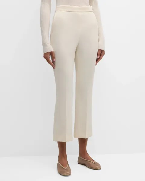 Укороченные расклешенные брюки Parata Max Mara, цвет Vanilla