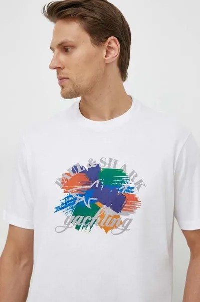 Хлопковая футболка Paul&Shark, белый