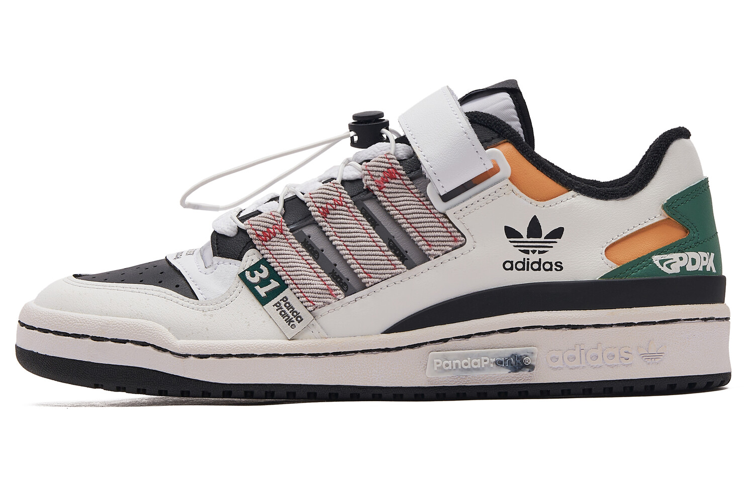 Кроссовки adidas originals FORUM Skateboarding Shoes Unisex Low-top White/Black/Green, зеленый