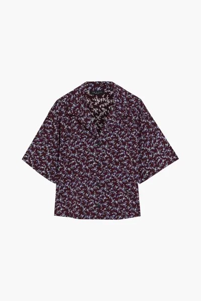 Рубашка Reed из поплина стрейч с цветочным принтом Rag & Bone, бургундия