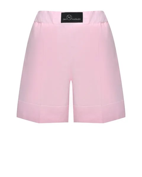 Хлопковые шорты с поясом на резинке, розовые Dan Maralex
