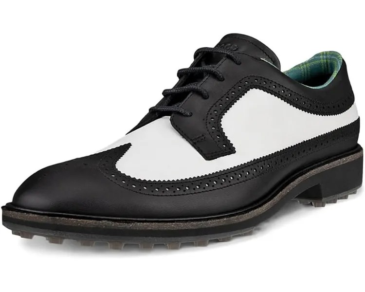 Кроссовки ECCO Golf Classic Hybrid Wing Tip Water Resistant, цвет Black/White