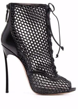 Casadei сетчатые ботильоны на шнуровке