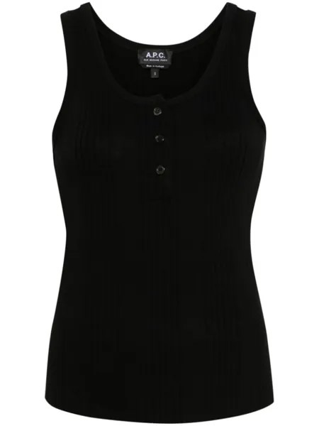 A.P.C. топ с U-образным вырезом, черный