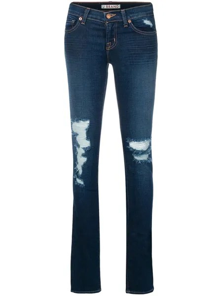 J Brand джинсы скинни с эффектом потертости