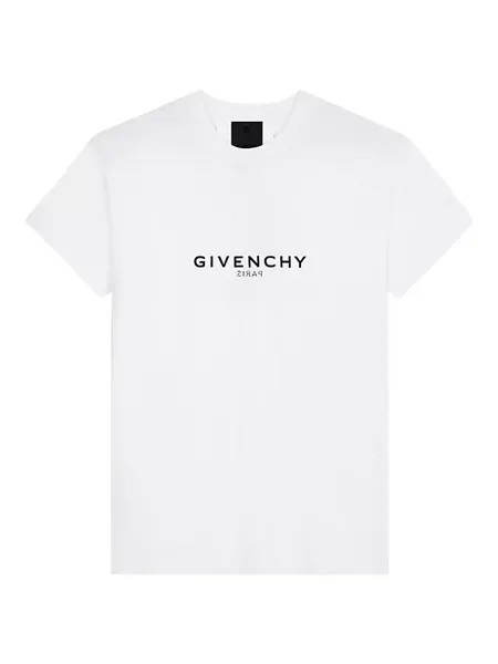 Приталенная футболка с логотипом и короткими рукавами Givenchy, белый