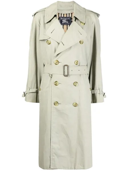 Burberry Pre-Owned двубортный тренч 1990-х годов