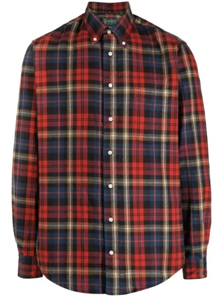 Gitman Vintage рубашка Shaggy Check, красный