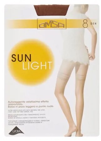Чулки Omsa Sun Light Aut 8 den, размер 2-S, sierra (коричневый)