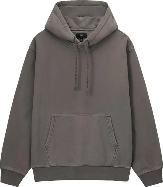 Худи Stussy Pigment Dyed Fleece Hoodie 'Charcoal', серый