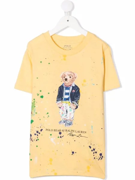 Ralph Lauren Kids футболка с принтом Polo Bear