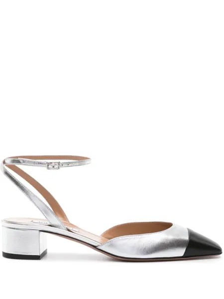 Aquazzura туфли French Flirt 35, серебристый