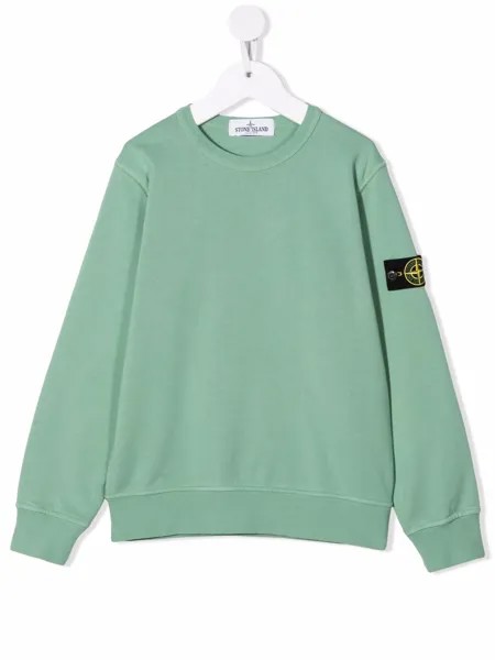 Stone Island Junior толстовка с нашивкой-логотипом