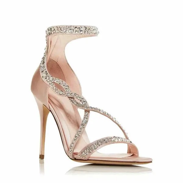 Alexander McQueen Женские туфли на высоком каблуке с украшением цвета мела розового цвета 36,5 евро США 6,5