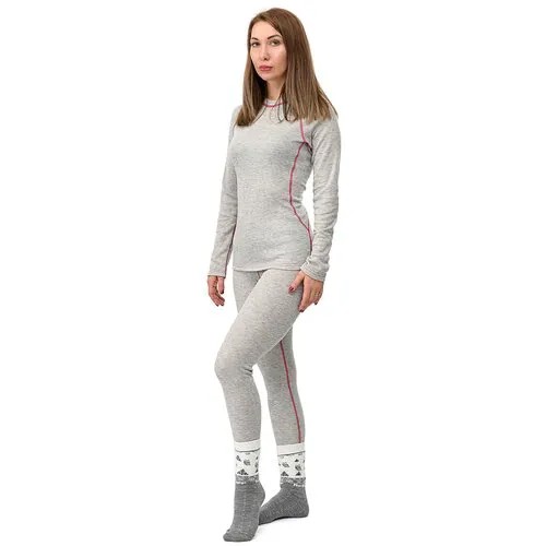 Женское термобелье NordKapp Women Ilma серый с строчкой фуксия