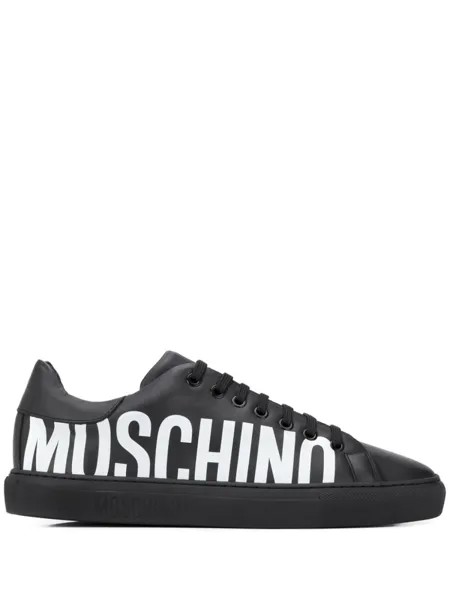 Moschino кеды с логотипом, черный