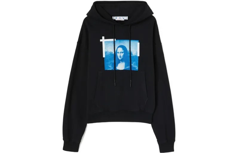 Мона Лиза, приклеенная поверх толстовки Off-White, черный