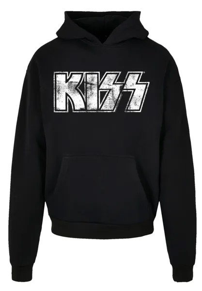 Пуловер F4NT4STIC Ultra Heavy Hoodie Kiss Rock Band Vintage Logo, черный
