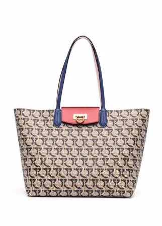 Salvatore Ferragamo сумка-тоут с принтом Gancini