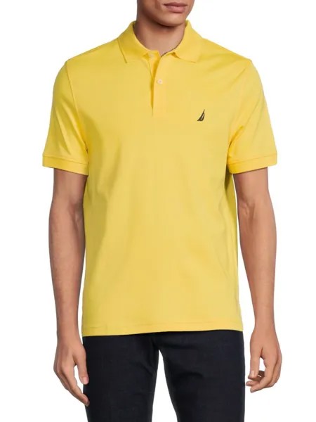 Трикотажное поло с короткими рукавами Nautica, цвет Aspen Gold