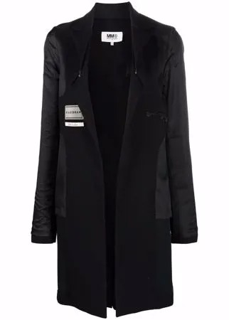 MM6 Maison Margiela пальто миди с нашивкой-логотипом