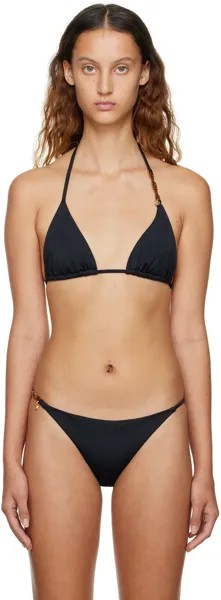 Черный бикини-топ Greca Versace Underwear