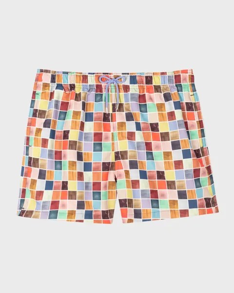 Мужские плавки в клетку Paul Smith, цвет Multi
