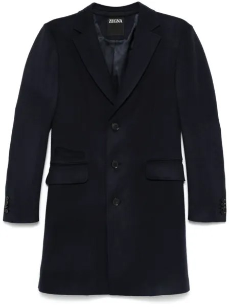Zegna однобортное пальто, синий