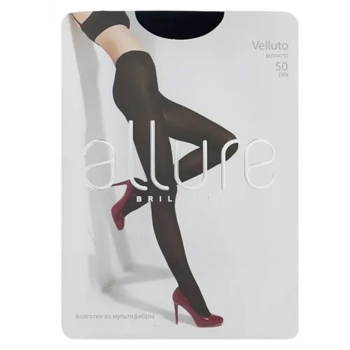 Колготки ALLURE Brilliant Velluto, 50 den, размер 2, nero (черный)