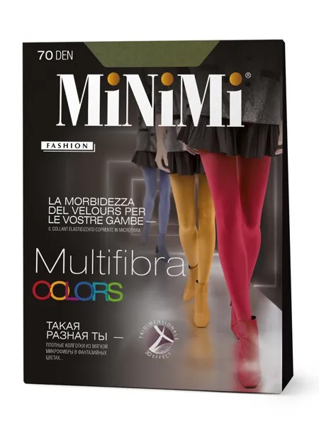 Колготки Minimi Basic MULTIFIBRA COLORS 70 3D militari 3(M)