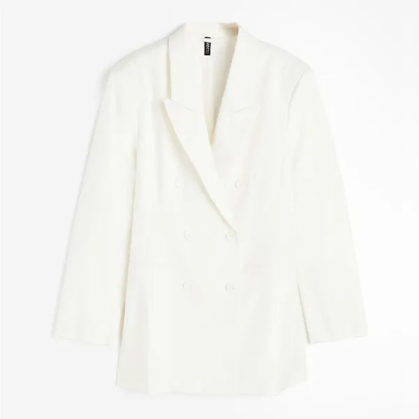 Пиджак H&M Double-breasted Blazer, белый