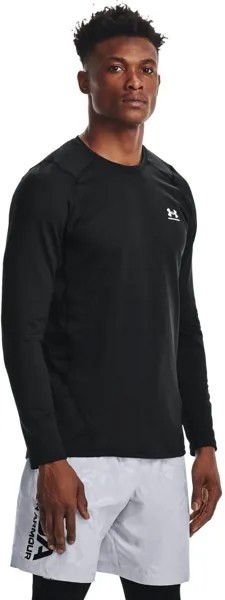 Лонгслив домашний мужская Under Armour Cg Fitted Crew черная 2XL