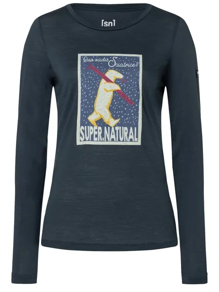 Лонгслив super.natural Merino, синий