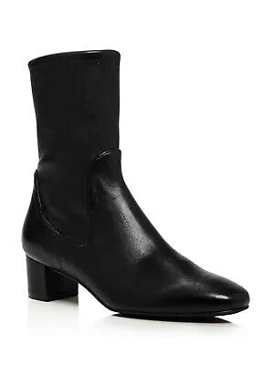 STUART WEITZMAN Женские черные кожаные сапоги Ernestine на блочном каблуке с каблуком 7,5 м