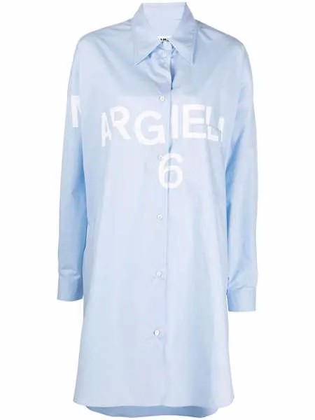 MM6 Maison Margiela платье-рубашка с логотипом