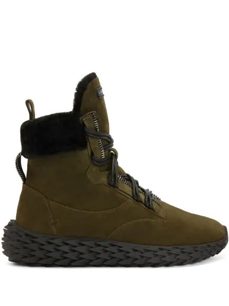 Giuseppe Zanotti высокие кроссовки Urchin, зеленый