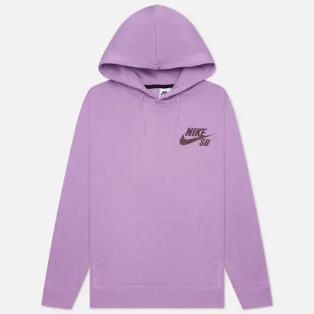 Мужская толстовка Nike SB Icon Essential Logo Hoodie, цвет фиолетовый, размер S