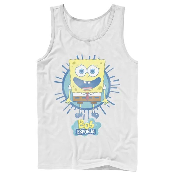 Мужская майка Nickelodeon SpongeBob SquarePants Bob Rays с испанским рисунком и рисунком